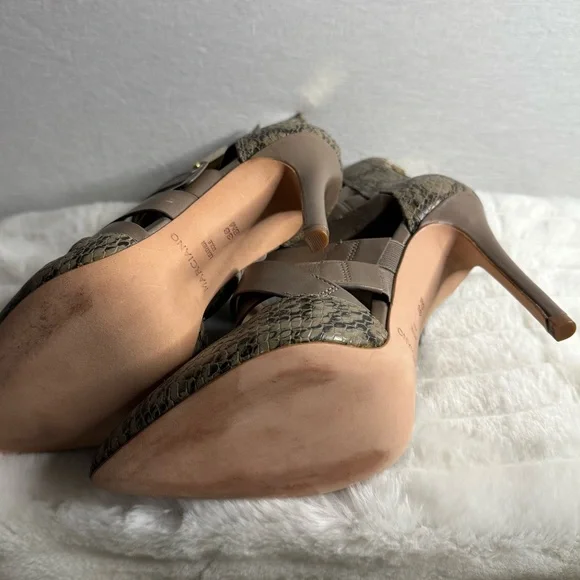 MARCIANO Leather Python Snake Print Booties - Picture 6 of 11